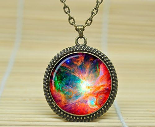 Fashion Jewelry Orion Nebula Pendant Nebula Jewelry Galaxy Necklace Orion Nebula Universe Pendant Glass Cabochon Necklace A2065