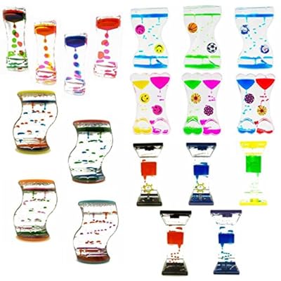 Mememall Fashion Spinning Dripping Zig Zag Liquid Motion Timer Oil Toy Multi-Color Autism Lot Box