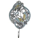 Vintage Butterfly Wall Hook Jeweled - Blue - 7.5