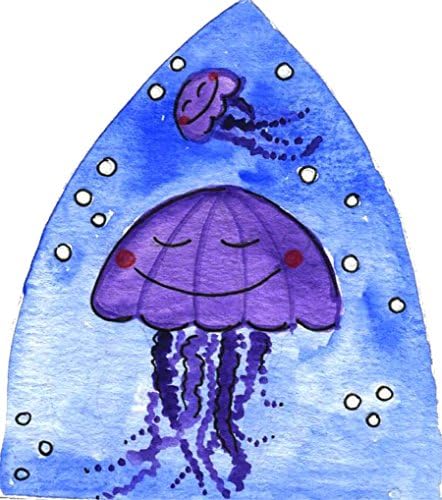 Handmade Fused Glass Night Light (Jelly Fish)