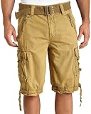 Jet Lag Men's Cargo Short,Beige,33