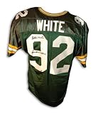 Reggie White Hand Signed Green Bay Packers Wilson Jersey Inscribed Minister of Defense