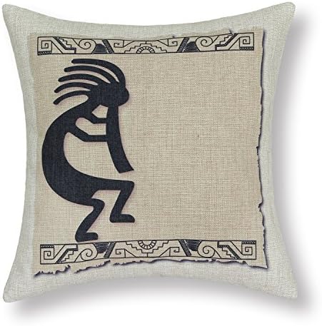 Euphoria Home Decorative Cushion Covers Pillows Shell Cotton Linen Blend Vintage Ancient Indian Style 18" X 18"
