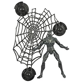 Spider-Man 3 Spider-Man (Black) with Wall Hanging Web Action Figure