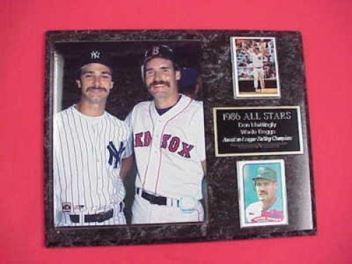 Don Mattingly Wade Boggs 2 Card Collector Plaque