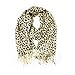 PASKMLNA Animal Print Fringed Shoulder Pashmina Wrap Scarf - Leopard Zebra Patterns