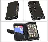 iTALKonline BLACK Executive Wallet Case Cover Skin Cover with Credit / Busi ....