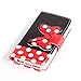 Yakamoz Lovely Cute Black Red Bow Bowkot Polka Dot Leather Flip Wallet Stand Case with Card Slots for Apple iPhone 5 5S with Free Screen Protector & Stylus Pen