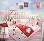 SoHo Chasing Butterflies Baby Girl Crib Nursery Bedding Set 10 Pcs **Reversible Into Morden Pink & Brown Polka Dot Designs !**
