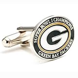 IMAGE OF 1966 Commemorative Super Bowl 1 Green Bay Packers NFL Logo'd Executive Cufflinks w/Jewelry Box