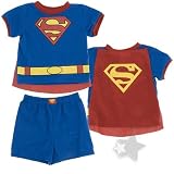 Superman Shorty Pajamas for Toddler Boys with Cape
