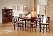 All new item 9 pc cherry finish counter height dining room table set with solid woods and cherry veneers