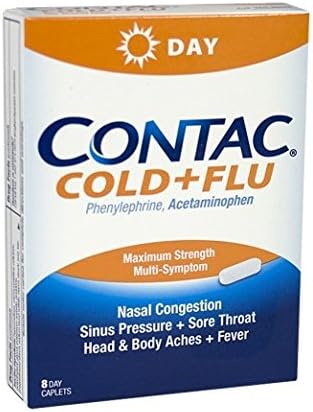 ContacDay Non-Drowsy Cold + Flu, 8 Count