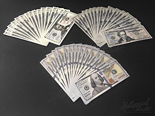 PROP MONEY ** FULL PRINT MIXED BILLS ** $100, $50, $20 BILL