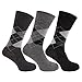 Pierre Roche Mens Comfort Fit Non Elastic Top Diabetic Socks (Pack Of 3)