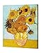 DecorArts - Twelve Sunflowers, by Vincent Van Gogh. The Classic Arts Reproduction. Art Giclee Print On Canvas, Stretched Canvas Gallery Wrapped. 16x20