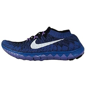 Nike Women's Wmns Free 3.0 Flyknit, BLACK/WHITE-GM ROYAL-HYPR GRAPE, 7.5 M US