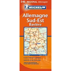 Carte RGIONAL Allemagne Sud-Est, Bavire