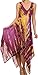 Sakkas Lala Smocked Back Handkerchief Hem V-Neck Sleeveless Dress