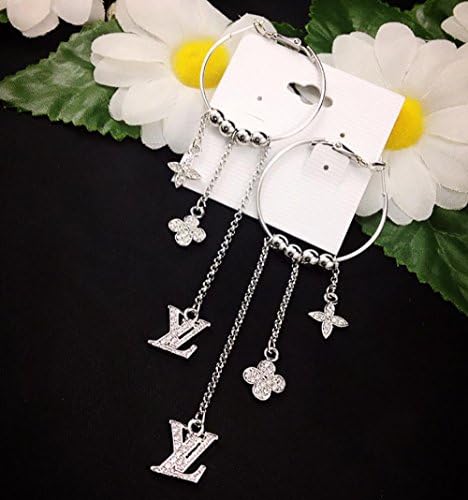 Sterling Silver Plated and White Crystal Diamond the Chain Down to 3 Lines.