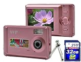 SVP Xhtinn-1056Pk 5MP Digital Camera with 2.5 LCD (SVP 32GB SDHC Memory Card & Tripod Included)