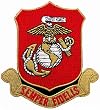 US Marine Corps Embroidered Patch USMC Military Semper Fi Fidelis Shield Iron-On Emblem
