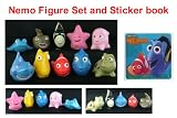 Adorable Finding Nemo 13 Piece Play Set and Sticker Pack - Playset Features Bruce The Shark, Nemo, Peaches The Starfish, Dory, Pearl The Octopus, Bubbles, Gill, Squirt and Finding Nemo Sticker Pack