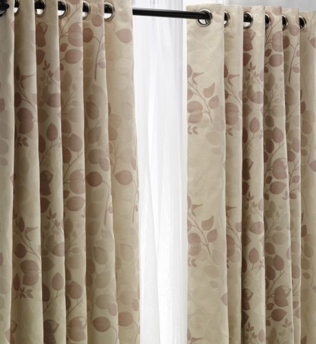 Leaf Design Eyelet Curtains