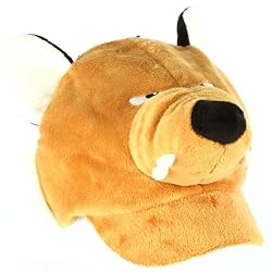 Winter Faux Fur Fox Animal Fuzzy Plush Cadet Cap Hat