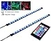RGB LED Strip Computer Lighting via Magnet with 24 Key Remote Controller for Desktop Computer Case Mid Tower Full Tower (5050 SMD 2pcs 18leds 30cm, R Series)