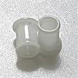 TUNNEL WHITE GLASS PLUG 2G - Sold As A Pair