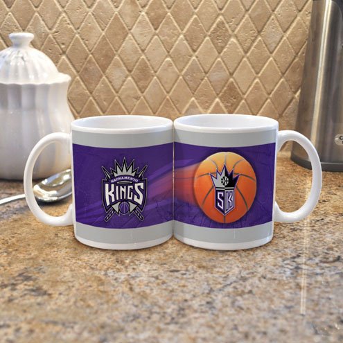 NBA Sacramento Kings 2 Pack 11oz White SportsBall Mug