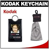 KODAK SMILE G150 1.5 Digital Photo Album Keychain (Black) + Microfiber Spudz Cloth Kit