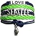 Seattle Football Fan Adjustable Bracelet in Vibrant Seahawks Colors | This Bracelet Lets Everyone Know This Girl Loves Her Hawks