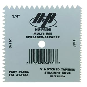 Marshalltown 6286 Plastic Notched Spreader with Tapered Edge