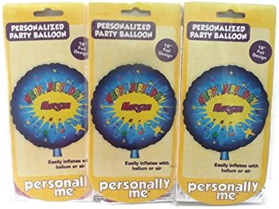 Personalized Party Balloon Decoration Happy Birthday Morgan (3 Pack)
