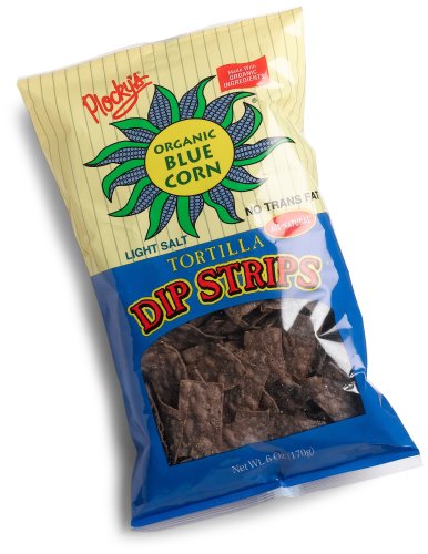 Plocky's Organic Blue Corn Tortilla Dip Strips, 6-Ounce Bags (Pack of 12) by Blue Corn Chips