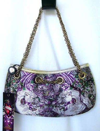 Christian Audigier ED HARDY JANE Silver Evening Bag
