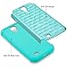 Galaxy S4 Case, MANDYCOWRY [Fashion Creative Design] Crystal Bling PC Shell Shock Absorbing Soft Rubber Inner Hybrid Armor Protection Cover for Samsung Galaxy S4 S IV I9500 All Carriers(Turquoise)