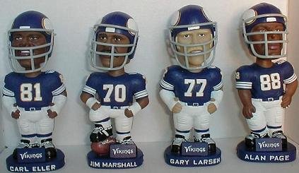 Minnesota Vikings Purple People Eaters Bobblehead Set (Includes Carl Eller, Jim Marshall, Alan Page, and Gary Larsen)