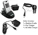 3 Pieces Value Combo Of Brand New Motorola RAZR V3, V3c, V3m, V3i, SLVR L7, L6, L2 Dual Desktop Battery Charger + Vehicle Power Charger with IC Chip + Home Travel Wall Plug In Ac Charger