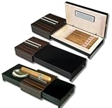 Humidor-Zigarrenascher Pianolack-Ebenholzfinish