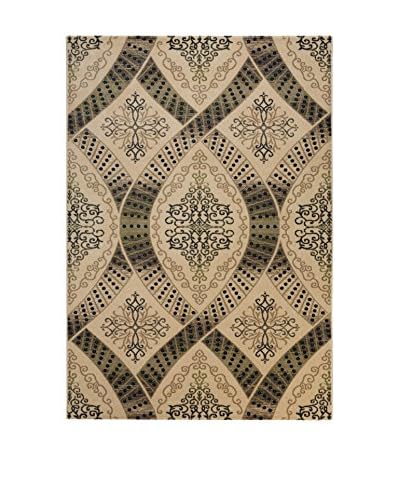 Tapis a Porter Passatoia Galata Crema/Verde 80 x 240 cm