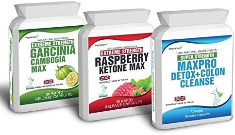 Raspberry Ketone Max Plus Colon Cleanse Plus Garcinia Cambogia Weight Loss Pills Slender Product