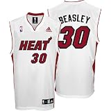 Michael Beasley Miami Heat White Replica Adidas NBA Jersey at adidas
