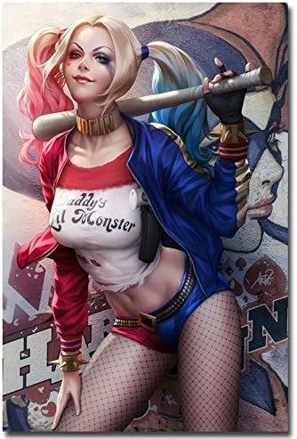 Harley Quinn - Suicide Squad Art Silk Poster Print 20x30" 24x36" inches Movie Minimalist Pictures for Wall Decor (24x36")