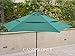 Formosa Covers Double Vented 9ft Umbrella Replacement Canopy 6 Ribs in Green (Canopy Only)