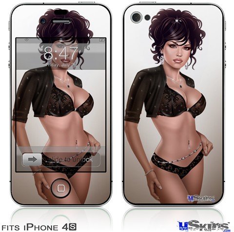 iPhone 4S Skin Astouding Pin Up Girl