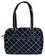 Vera Bradley Black Microfiber Commuter Tote