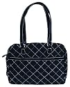 Vera Bradley Black Microfiber Commuter Tote